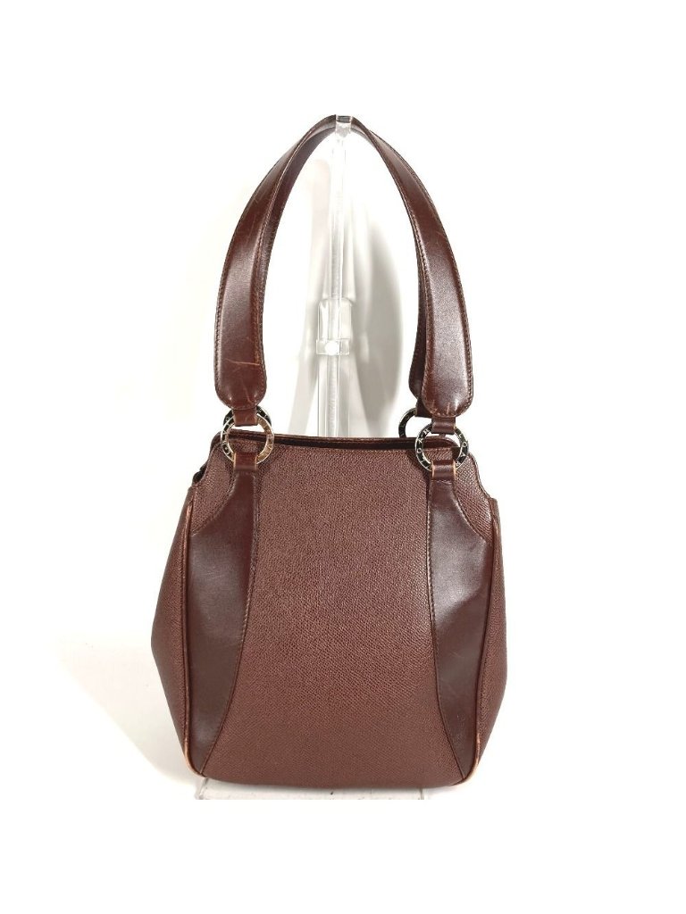 Bvlgari Shoulder Bag Logo Leather